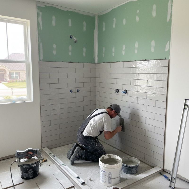 Tile Shower Pan Installation in Conroe, TX